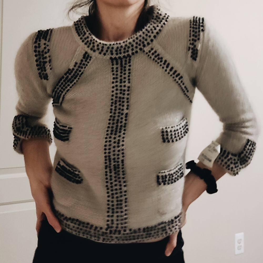 Zhor and Nema beaded mohair sweater